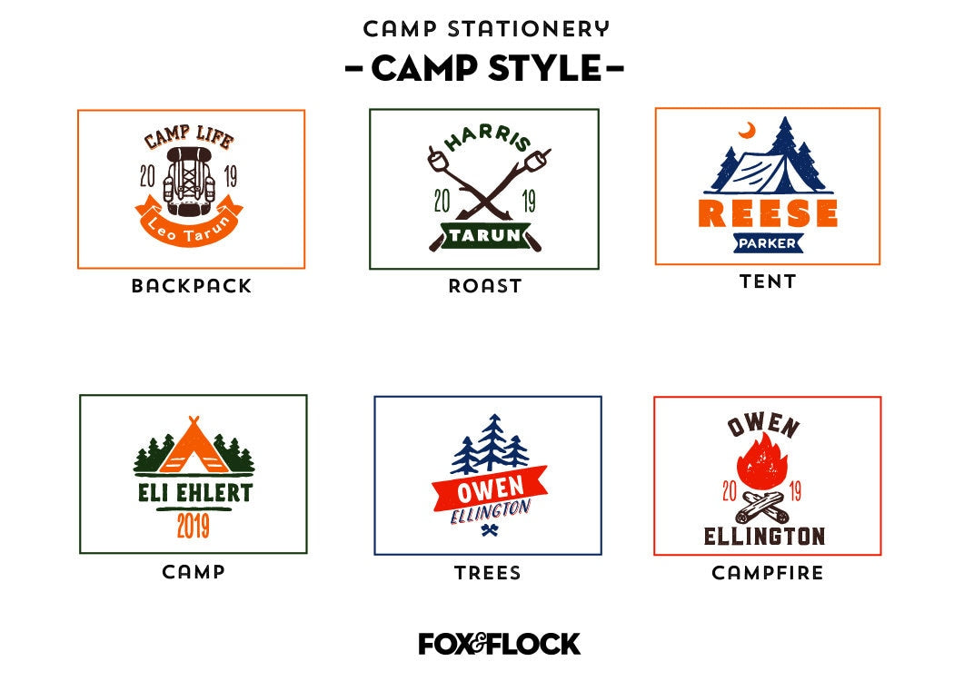 Personalized Camp Stationery - Camp Note Cards