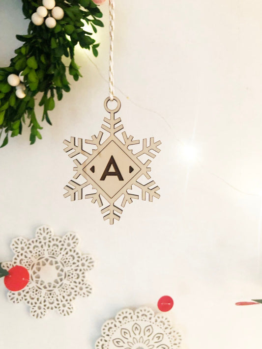 Snowflake Monogram Ornament