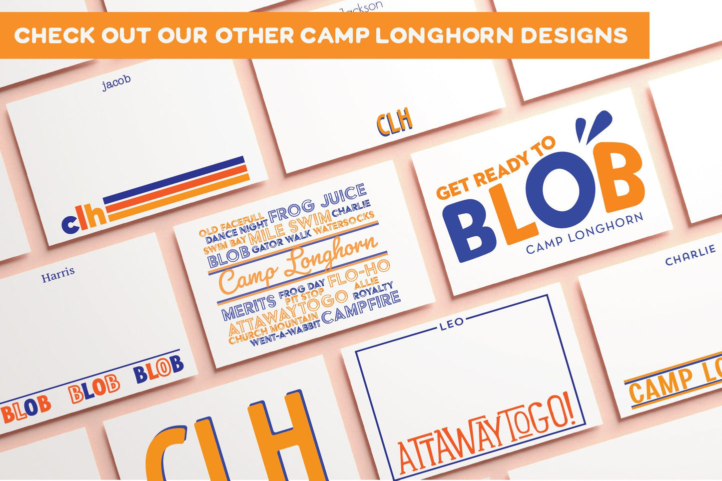 Personalized Camp Stationery - Camp Longhorn Attawaytowritehome Note Cards