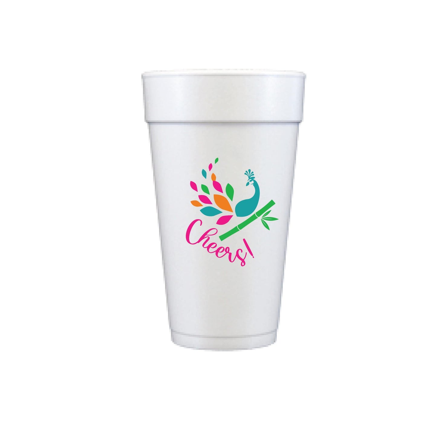 Mahjong Cheers Bird Bam Styrofoam Cups - Set of 20