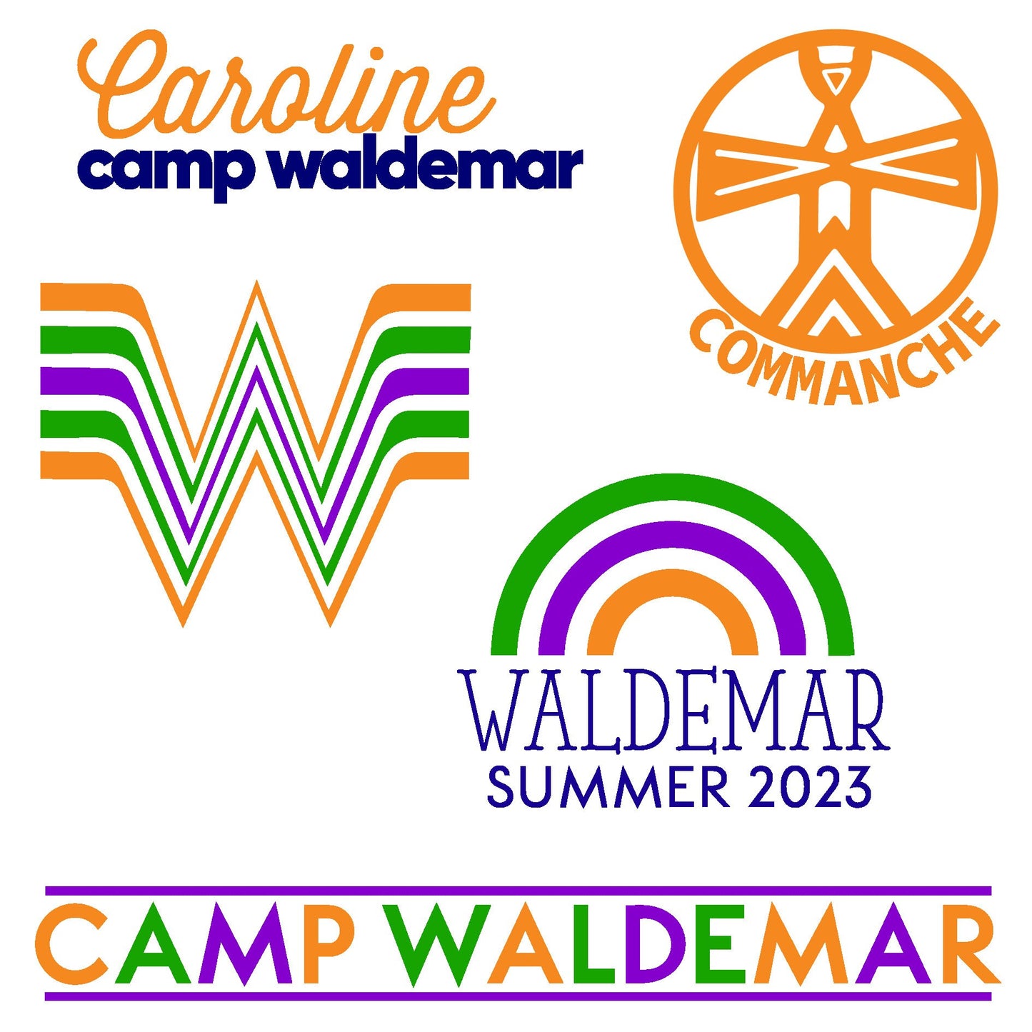 Personalized Camp Waldemar Stickers