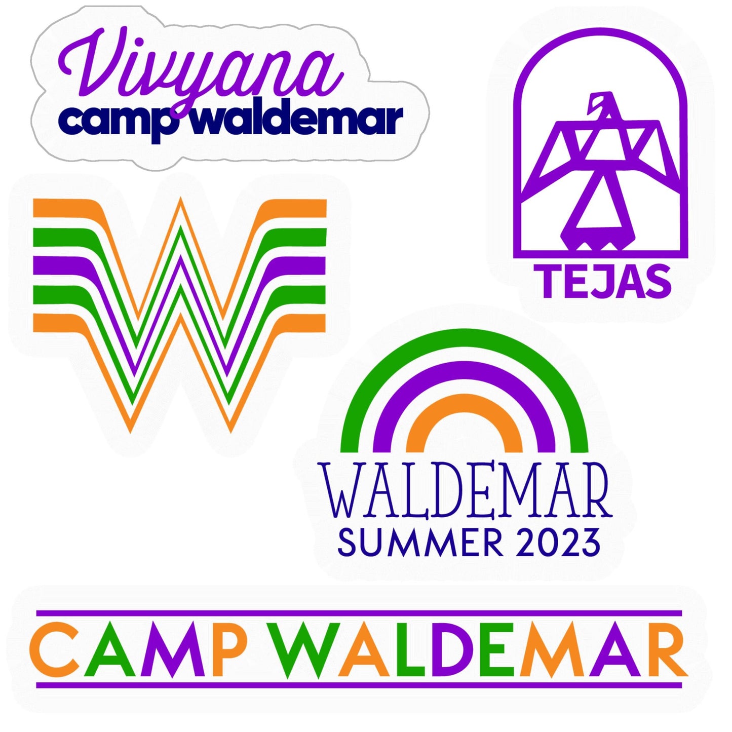 Personalized Camp Waldemar Stickers