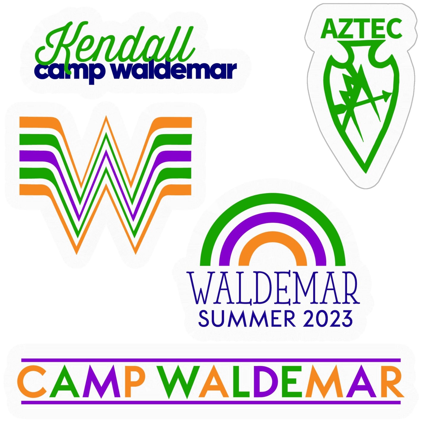 Personalized Camp Waldemar Stickers