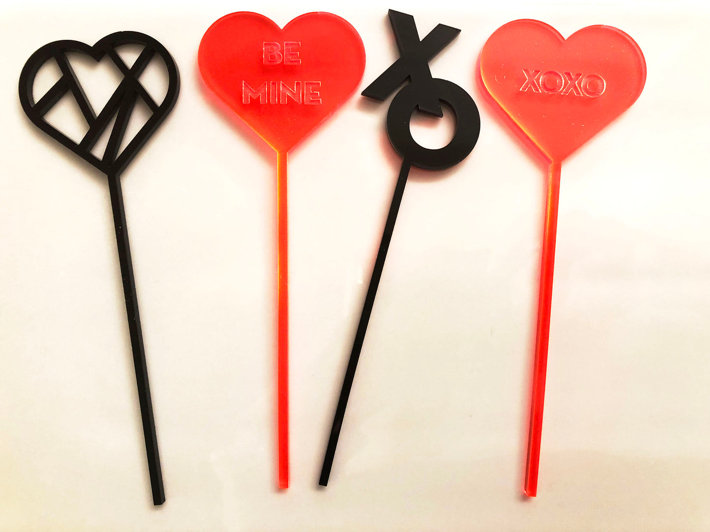 Valentine Cocktail Stirrers - Set of 4