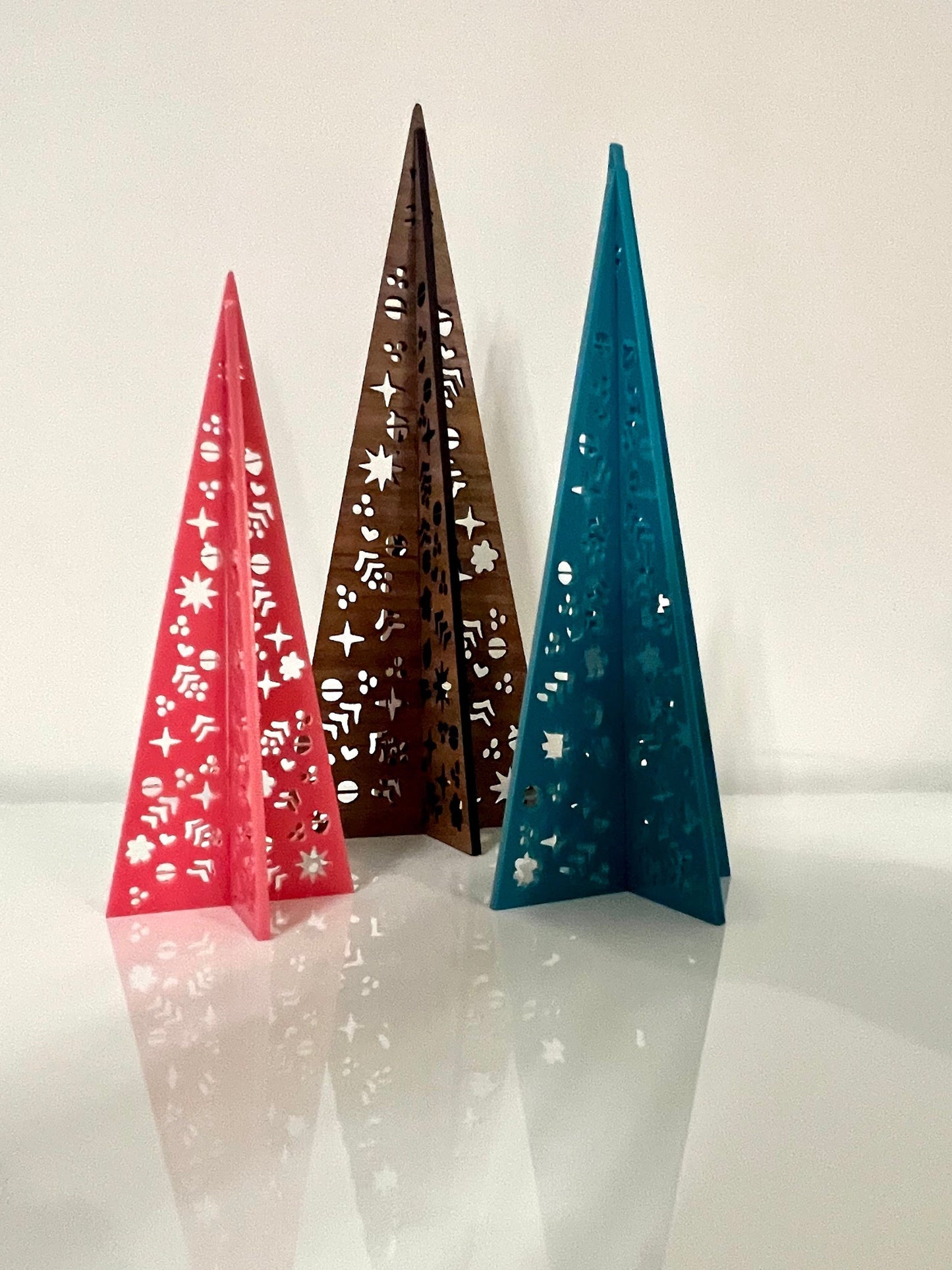 Papel Picado Christmas Trees - Set of 3