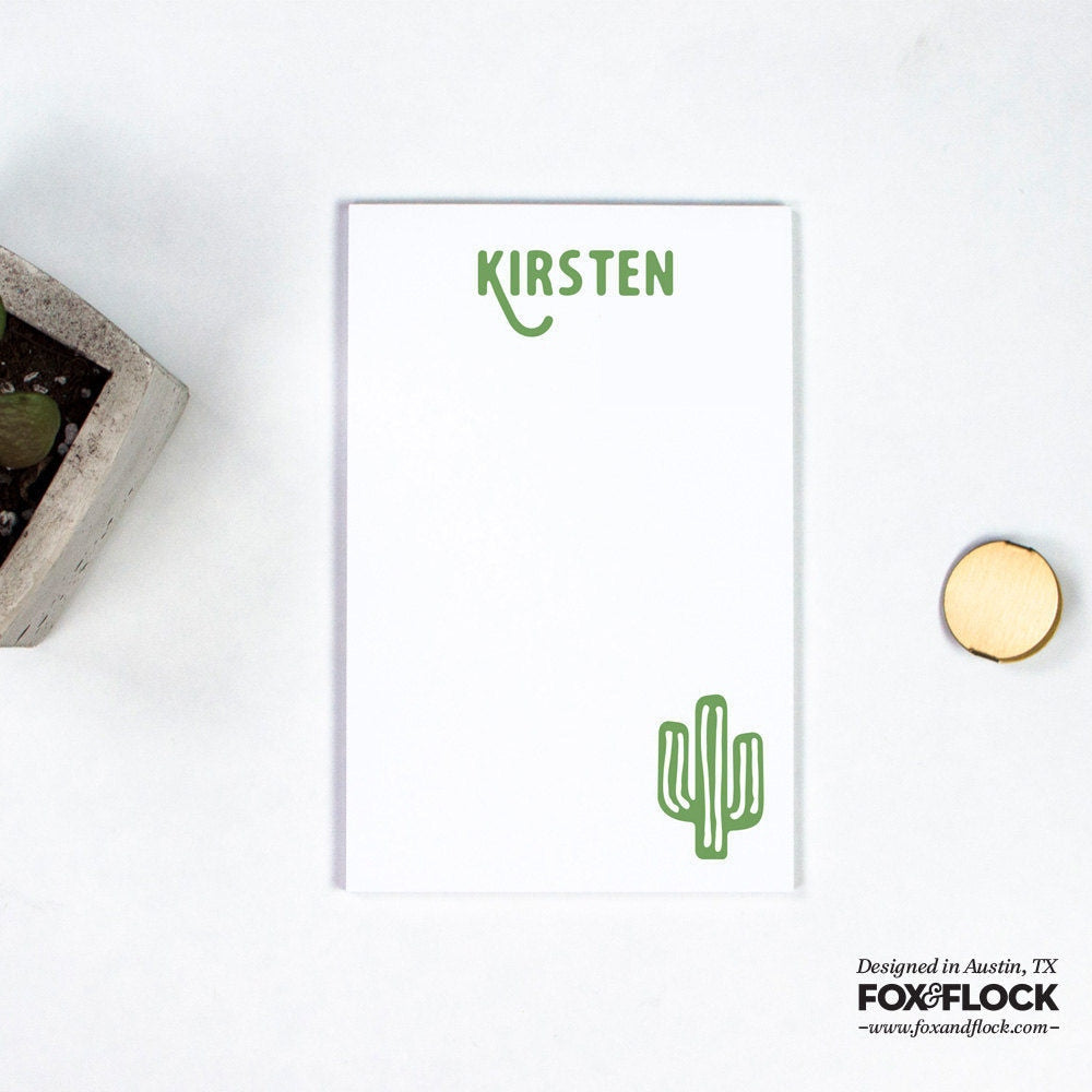 Personalized Notepad - Cactus