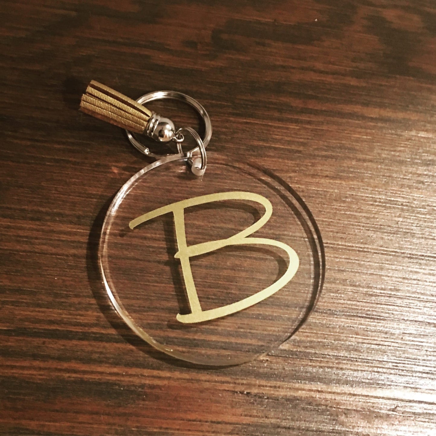 Monogram Keychain with Tassel