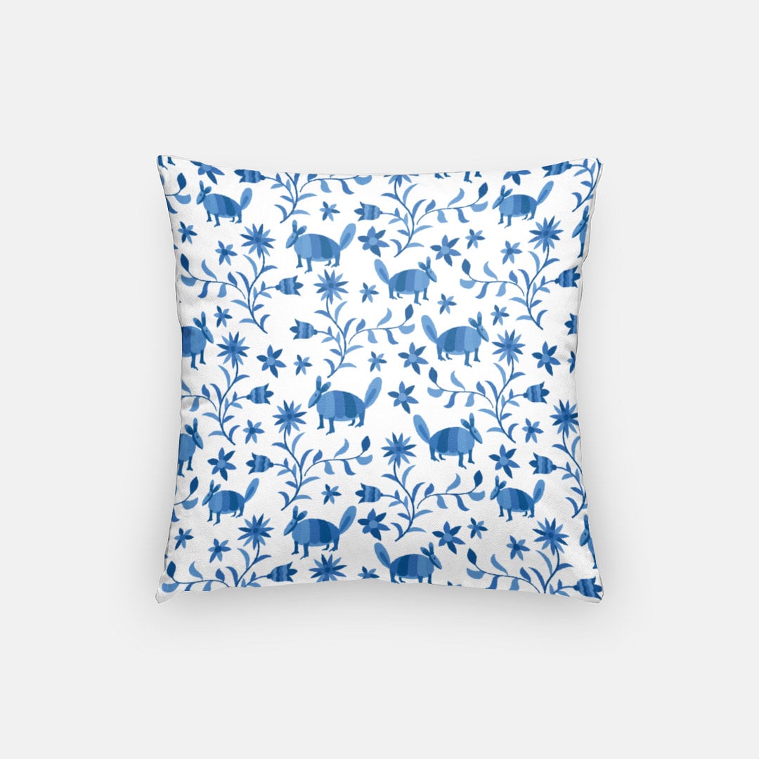 Blue Otomi Pillow Cover - 16 inch