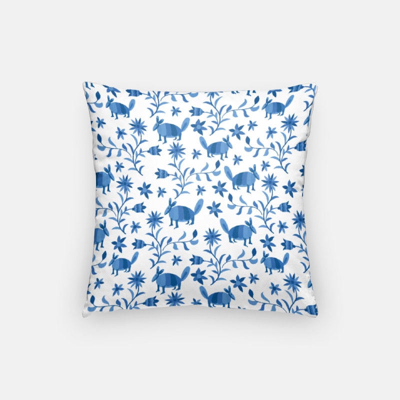 Blue Otomi Pillow Cover - 16 inch