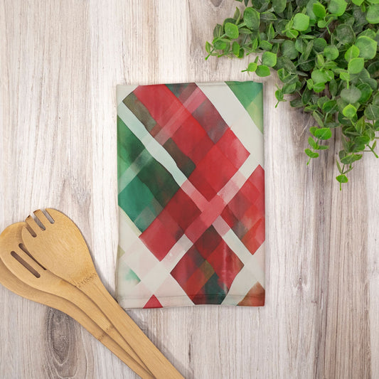 Christmas Plaid Hostess Towel (Single)