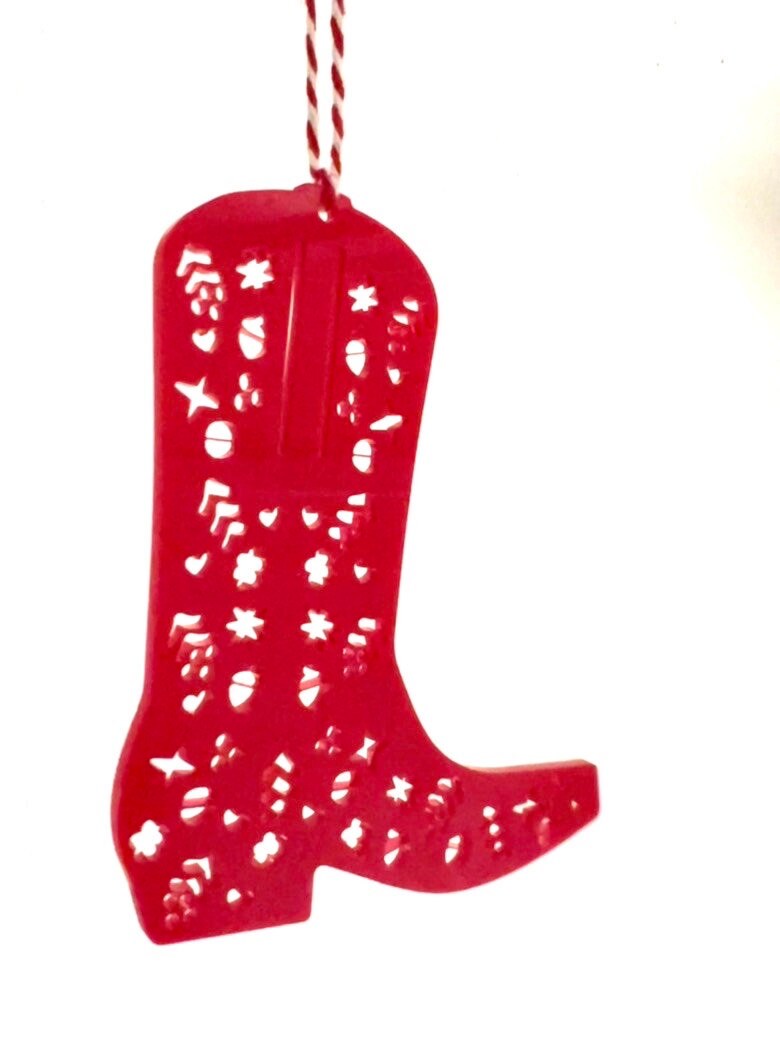 Cowboy Boot Ornament - Papel Picado