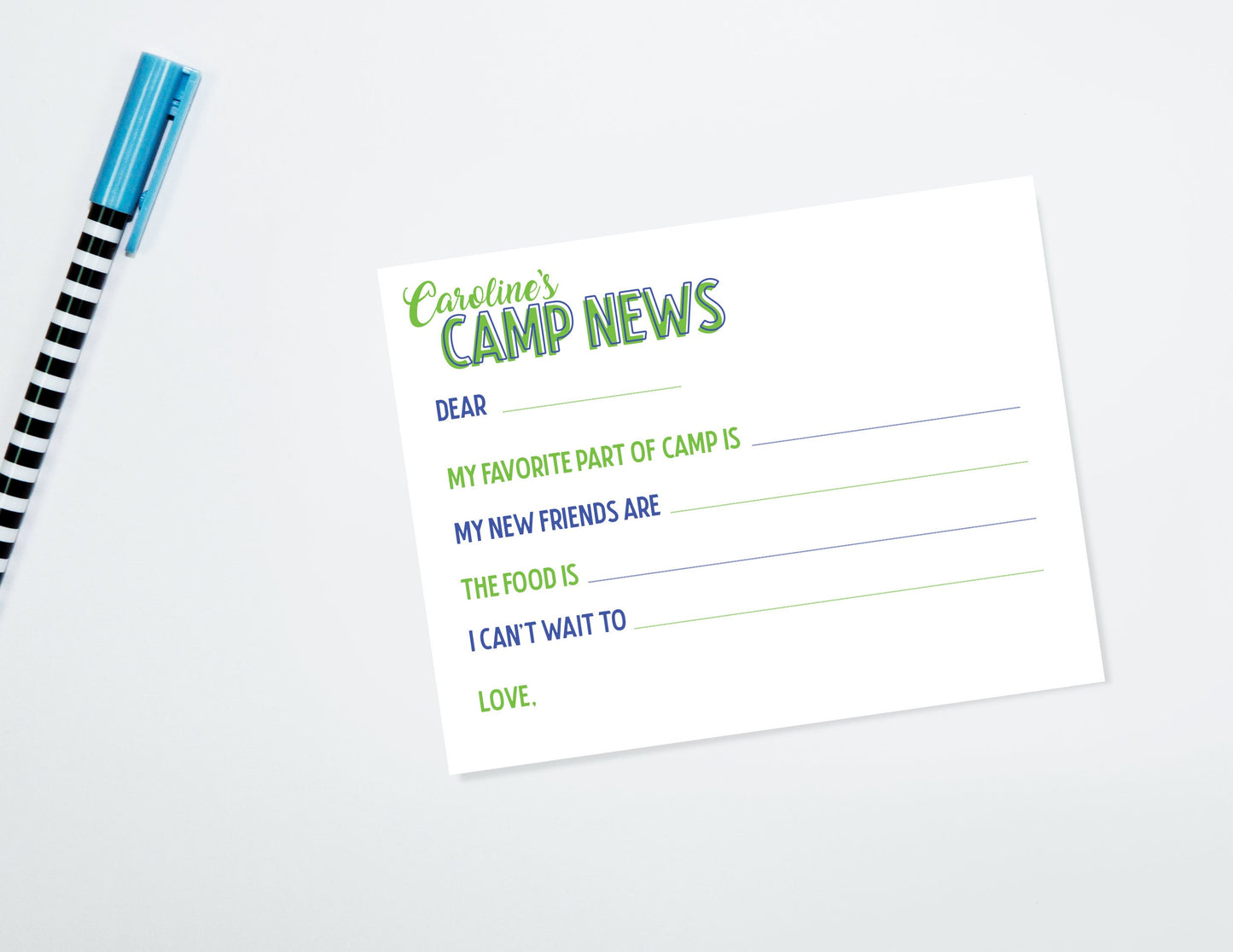 Personalized Camp Stationery - Camp News