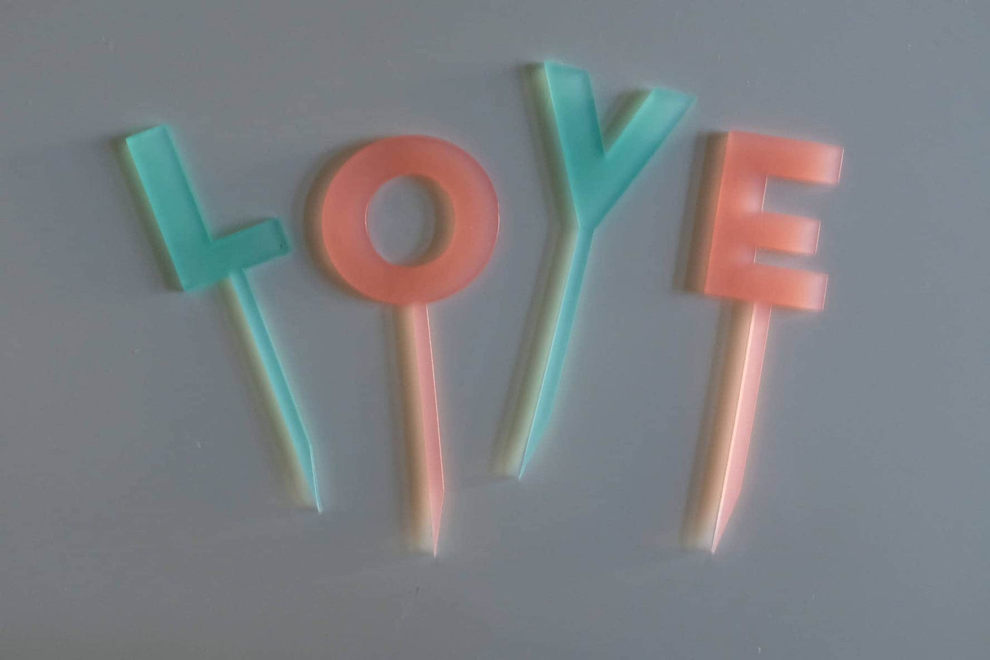 Valentine Cupcake Topper, Valentine Party, Love Topper, Birthday Cupcake Topper, Pink and Mint, Typography, Cake Topper