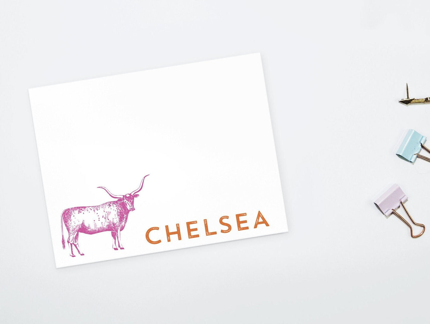 Personalized Note Cards - Longhorn